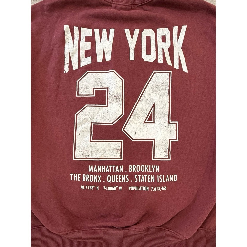 Vinyl‎ Icons New York Graphic Sweatshirt Maroon Small (Preloved) - Picture 7 of 7